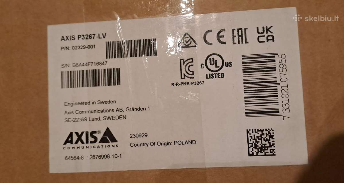 Axis P3267-lv - nuotraukos Nr. 3