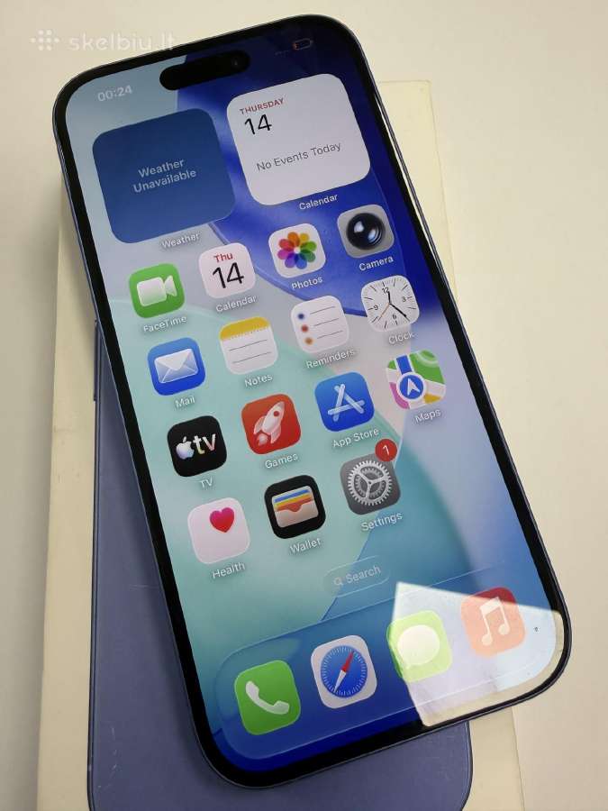 iPhone 16 128gb telefonas kaip naujas 100%
