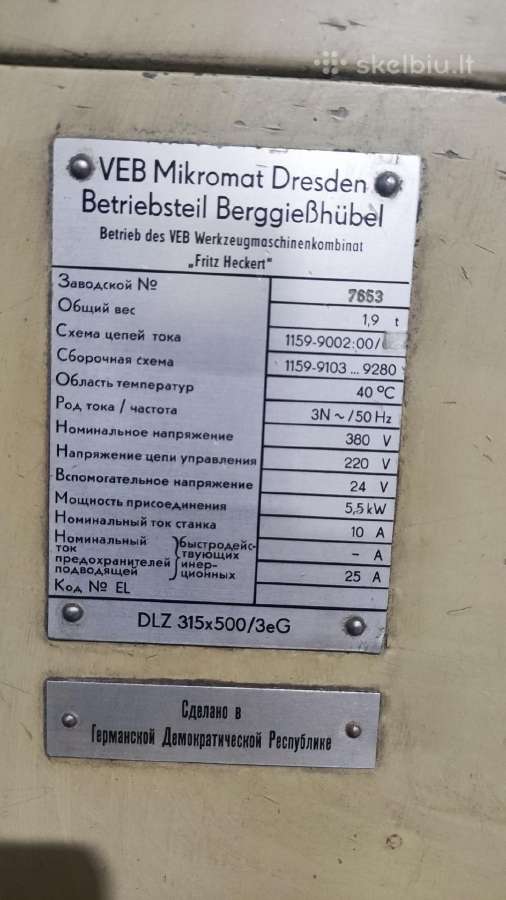Vokiškos tekinimo staklės Mikromat - nuotraukos Nr. 16