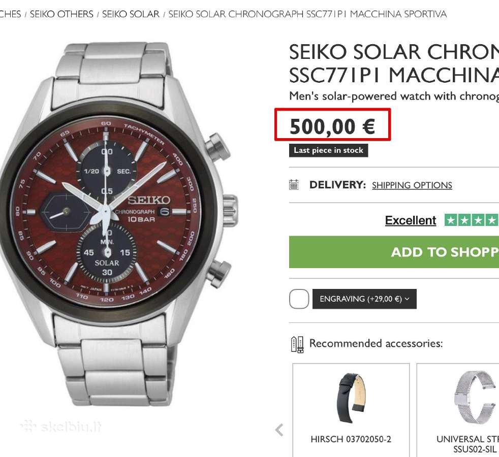 Naujas! Seiko Chronografas 41.5 mm - nuotraukos Nr. 2