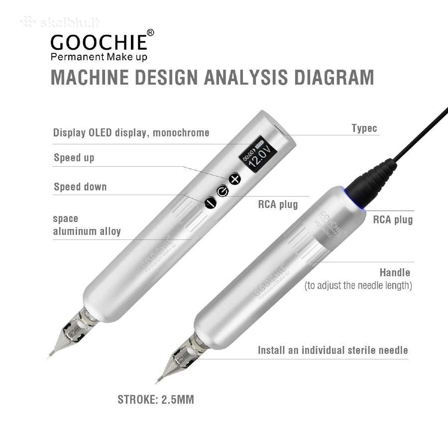Profesionali belaidė Pmu mašinėlė Goochie X-series - nuotraukos Nr. 5