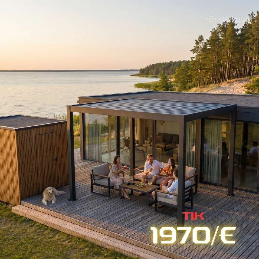 „pergola111“ – moderni, elegantiška pavėsinė 3x4m