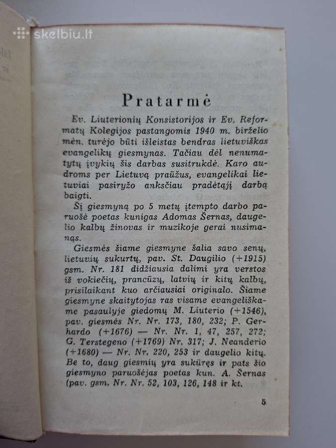 Evangelikų giesmynas su maldomis 1942 m. - nuotraukos Nr. 3