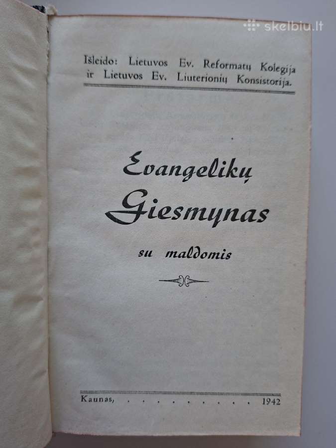Evangelikų giesmynas su maldomis 1942 m. - nuotraukos Nr. 2