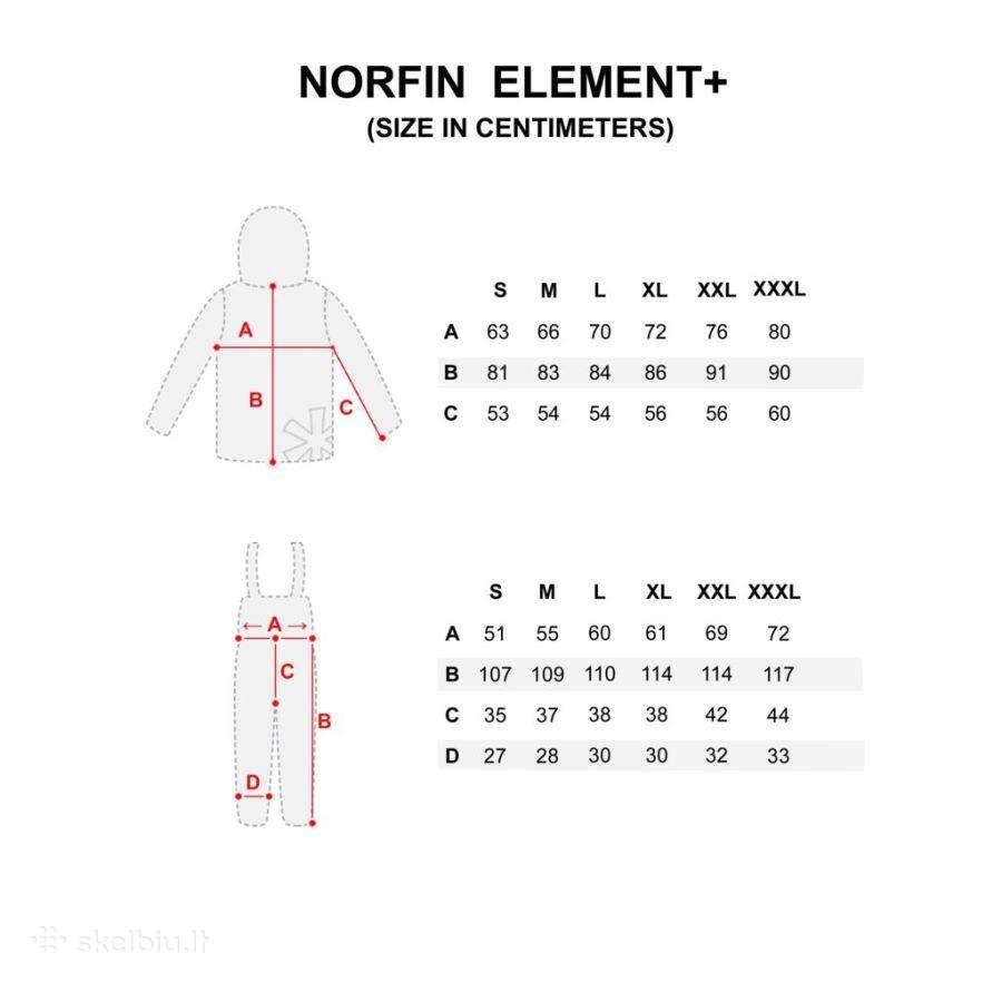 Žieminis kostiumas Norfin Element+ - nuotraukos Nr. 6