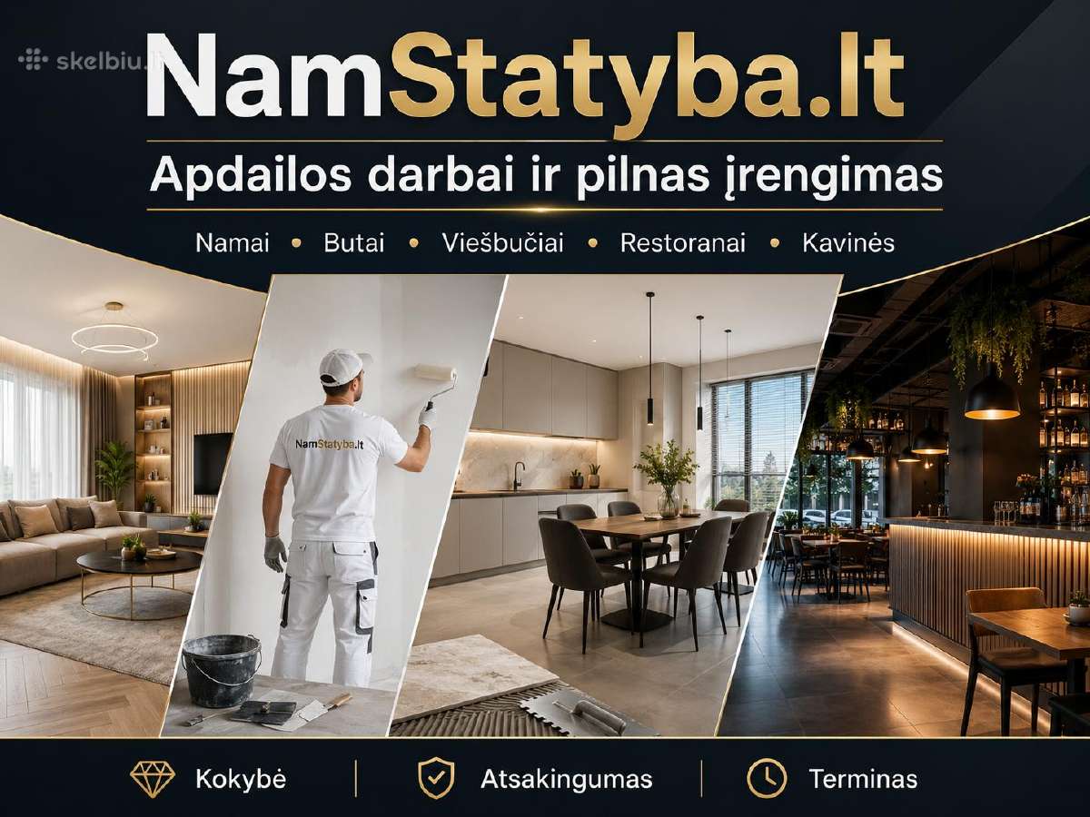 Apdailos darbai Namų, butų, viešbučių, restoranų