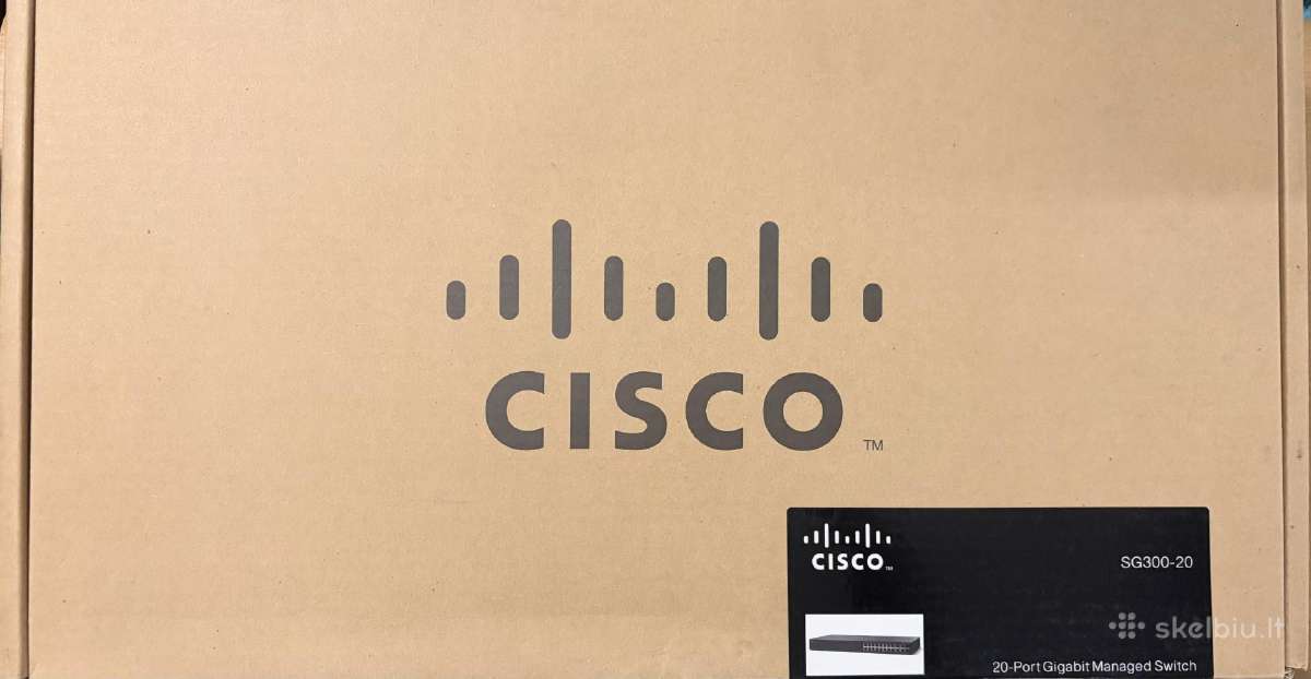 Cisco Sg300-20 20 prievadų L3 valdomas Gigabit