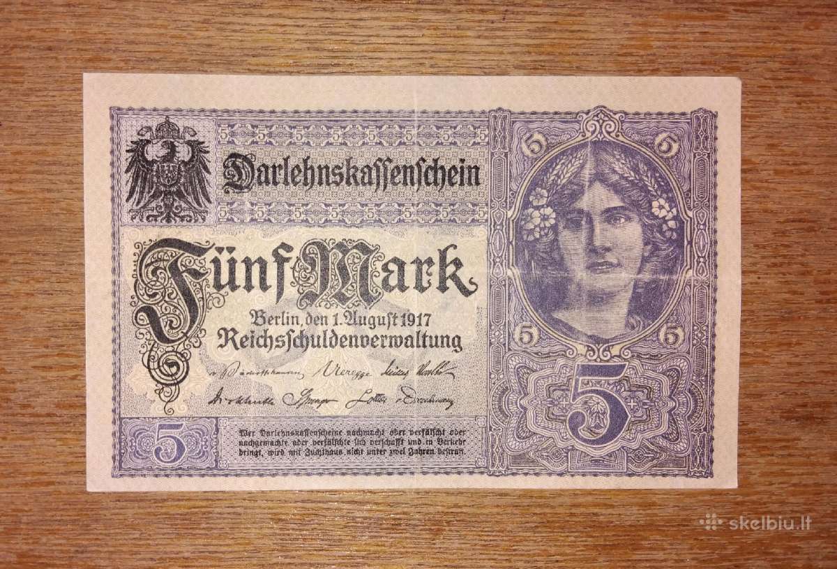 Vokietijos 5 markių banknotas