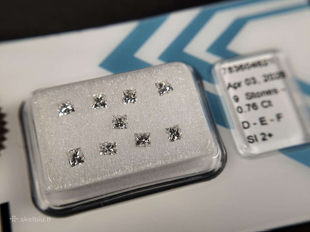 Natūralūs sertifikuoti deimantai 0,76 ct - nuotraukos Nr. 2
