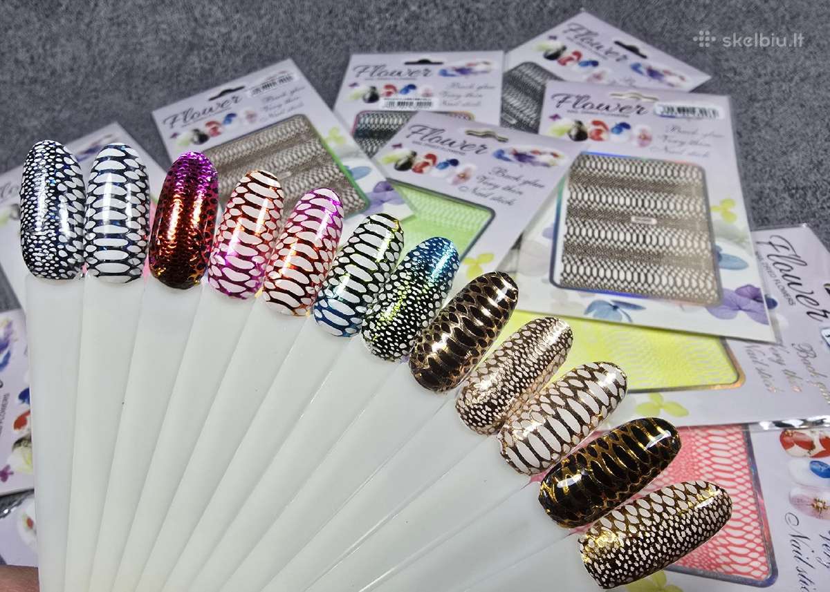 Lipdukai nagams – gyvatės rašto (Snake Skin)efekto
