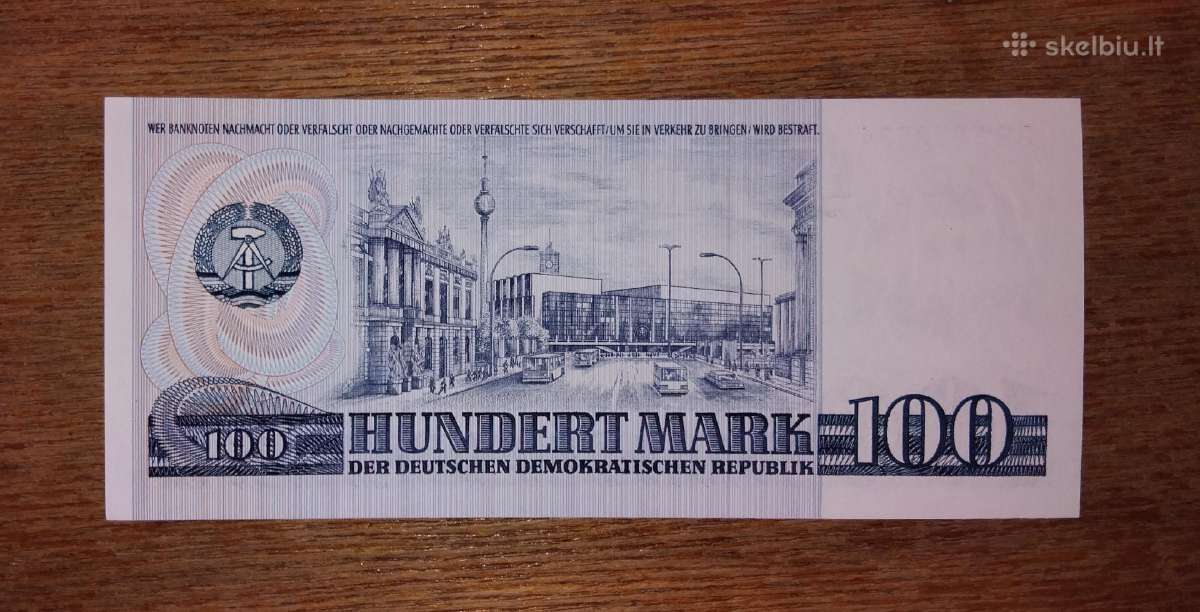 Vokietijos "Demokratinė" 100 markių banknotas - nuotraukos Nr. 2