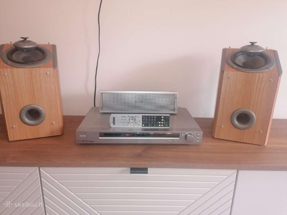 Kolonėlės Mirage Omni 50. Resyveris Sony Str-ksl50