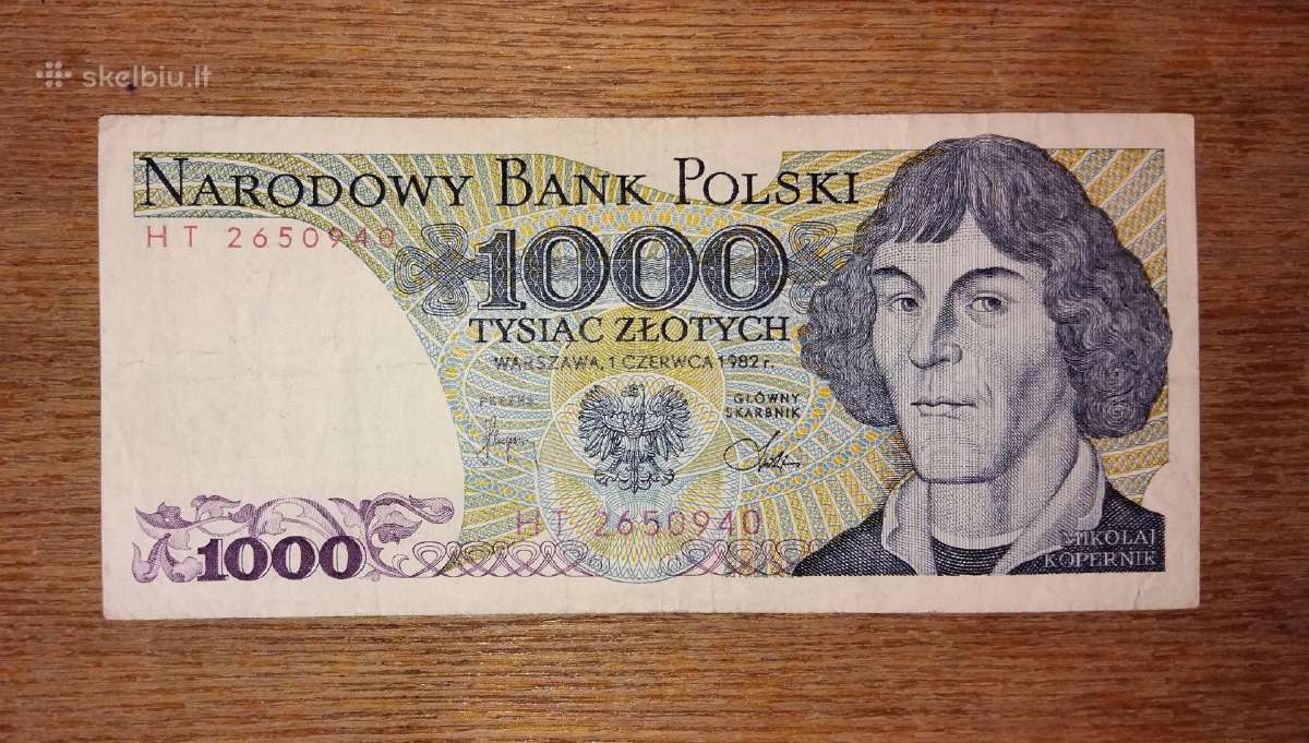 Lenkijos 1000 zlotų banknotas