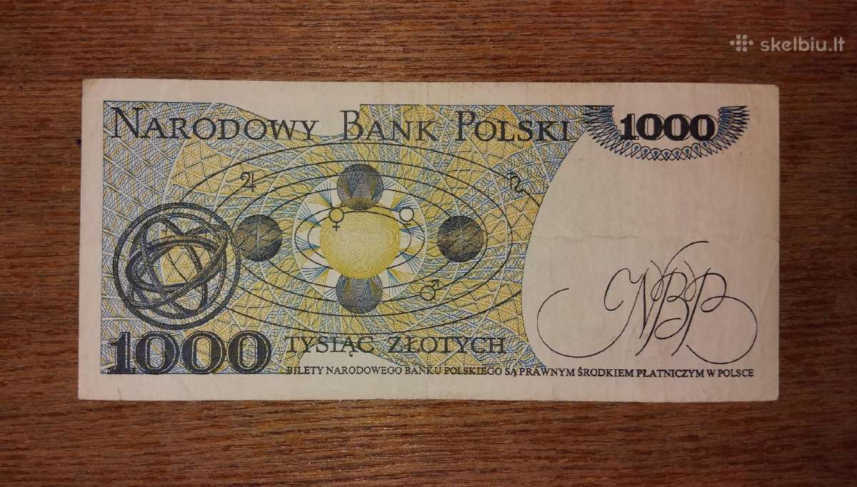 Lenkijos 1000 zlotų banknotas - nuotraukos Nr. 2