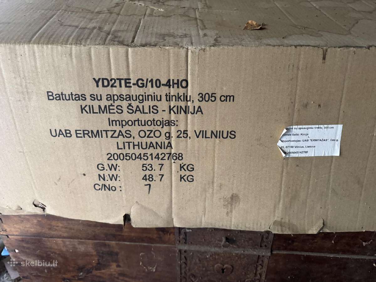Batutas 305 cm su apsauginiu tinklu