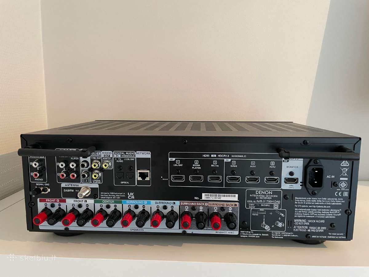 Denon Avr-x1700h Dab stiprintuvas-resyveris - nuotraukos Nr. 3