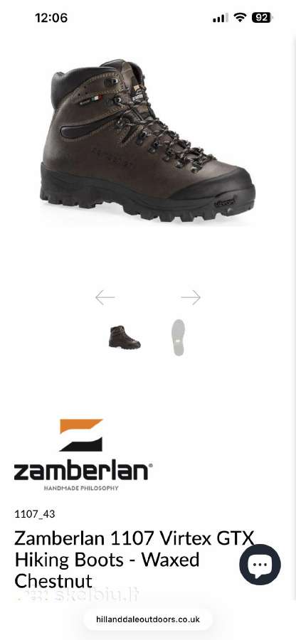 Zamberlan 1107 Virtex Gtx žygio batai - nuotraukos Nr. 8