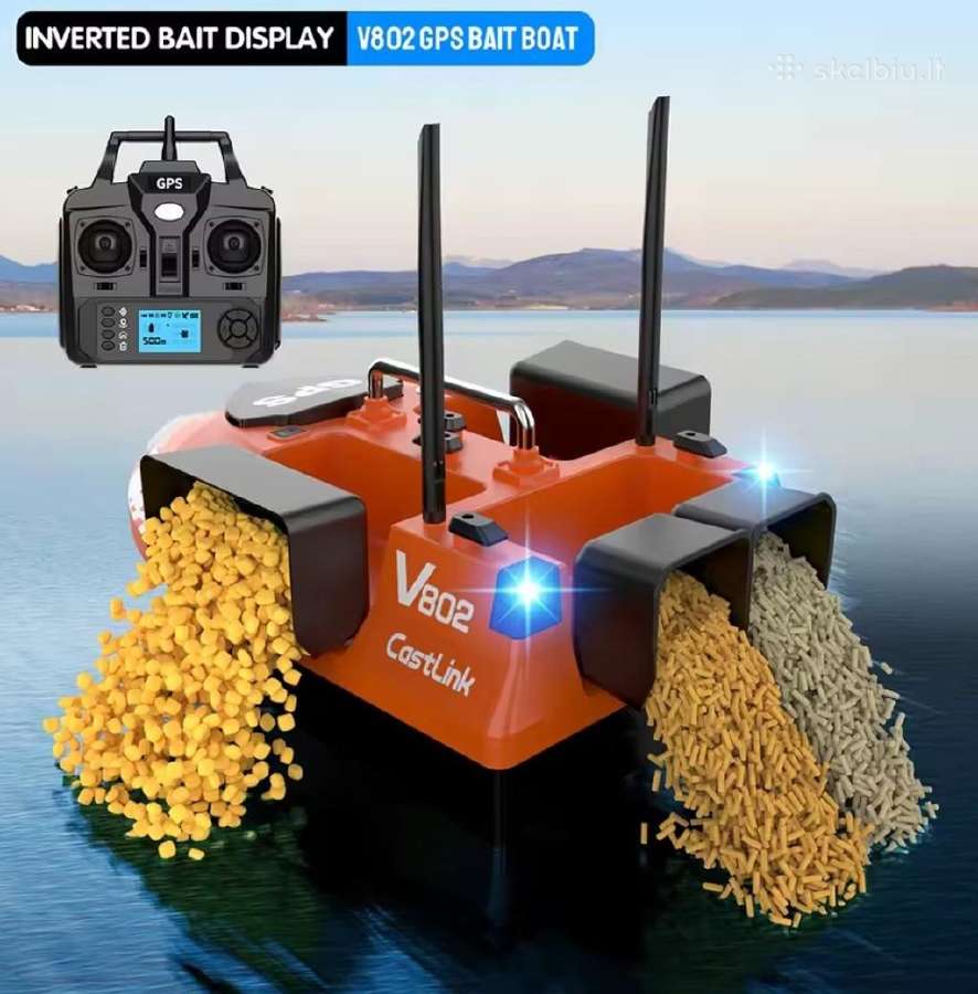 Pašarų/masalų gabenimo laivelis Flytec V802 Pro - nuotraukos Nr. 3
