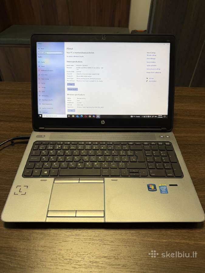 Hp probook 450 , SSD įdėtas 125gb
