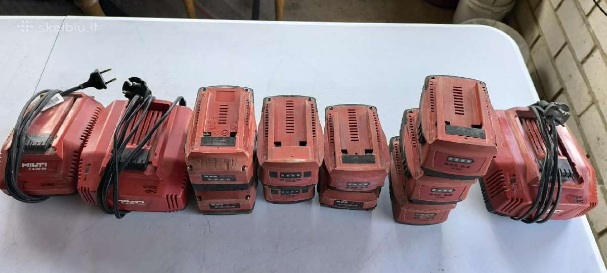 Hilti baterijos ir pakrovėjai - nuotraukos Nr. 3