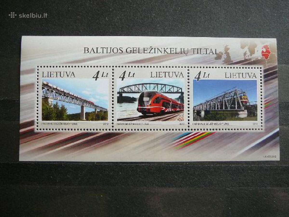 Traukiniai Tiltas Lietuva 2012 Mnh lit1116s