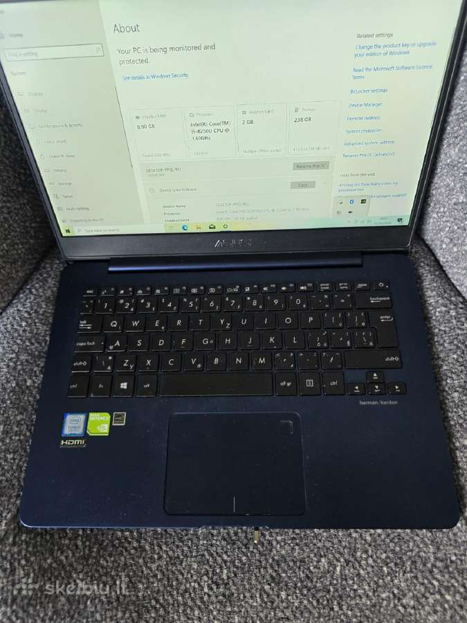 Asus Ux430u i5 256gb SSD 8gb RAM win - nuotraukos Nr. 2
