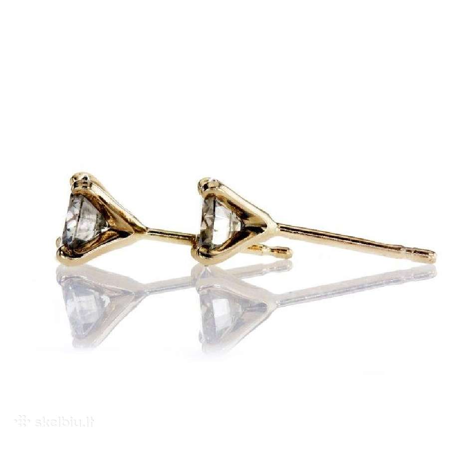 14k geltono aukso deimantiniai auskarai 1.04ct Vs2 - nuotraukos Nr. 2