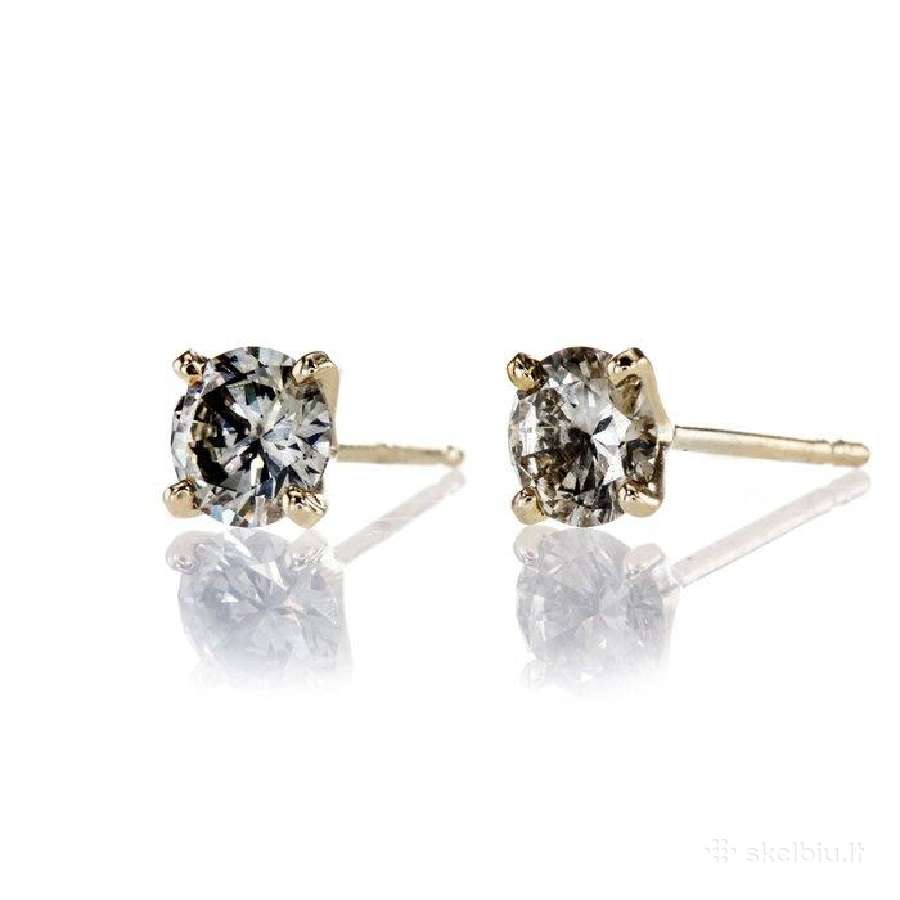 14k geltono aukso deimantiniai auskarai 1.04ct Vs2