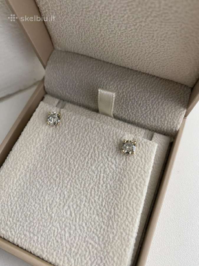 14k geltono aukso deimantiniai auskarai 1.04ct Vs2 - nuotraukos Nr. 6