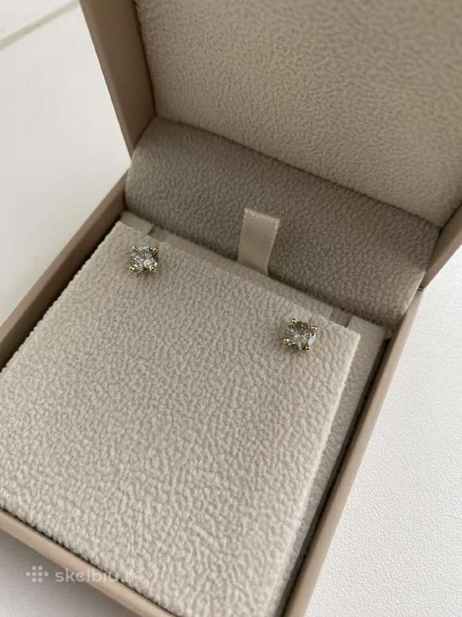 14k geltono aukso deimantiniai auskarai 1.04ct Vs2 - nuotraukos Nr. 7