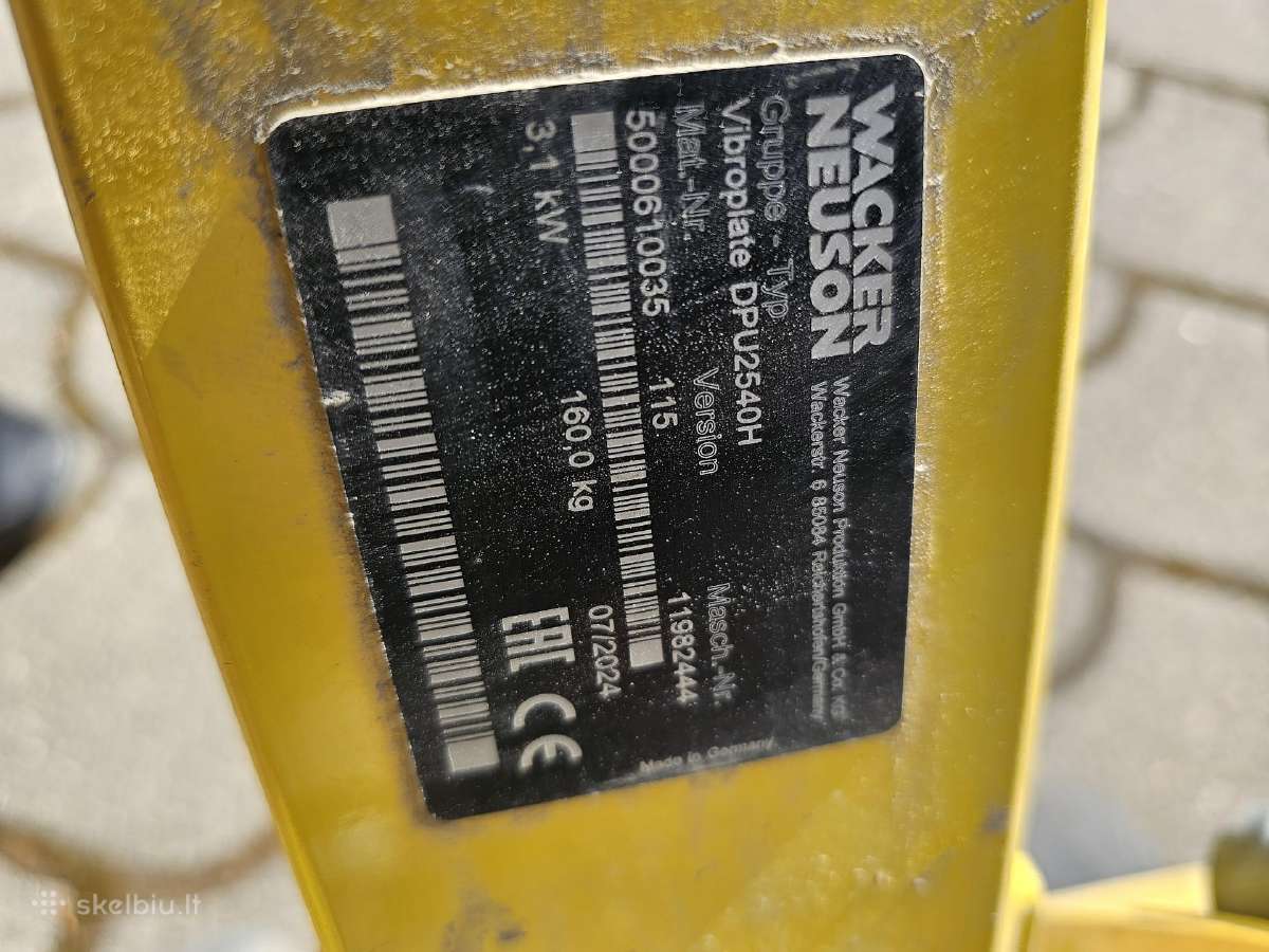 Wacker Neuson Dpu2540h vibro plokštė - nuotraukos Nr. 4