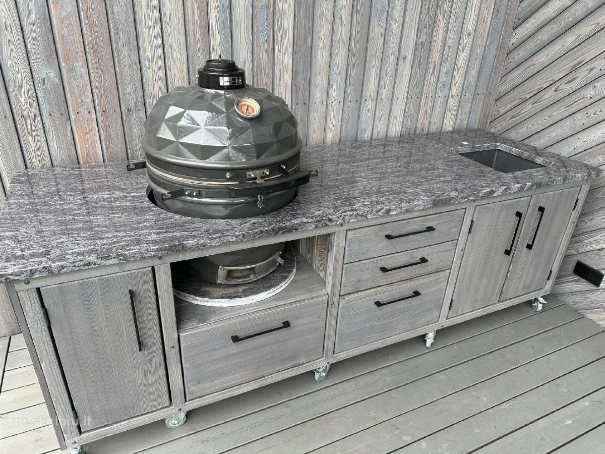 Kamado stalas iš degintos medienos, Kamado griliai - nuotraukos Nr. 4