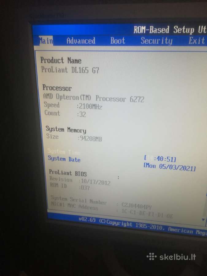 Serveris Hp Dl165 G7
