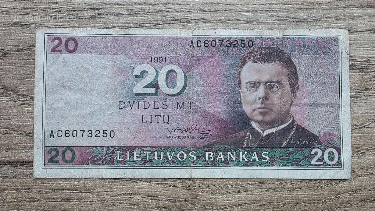 1991 metų 20 litų