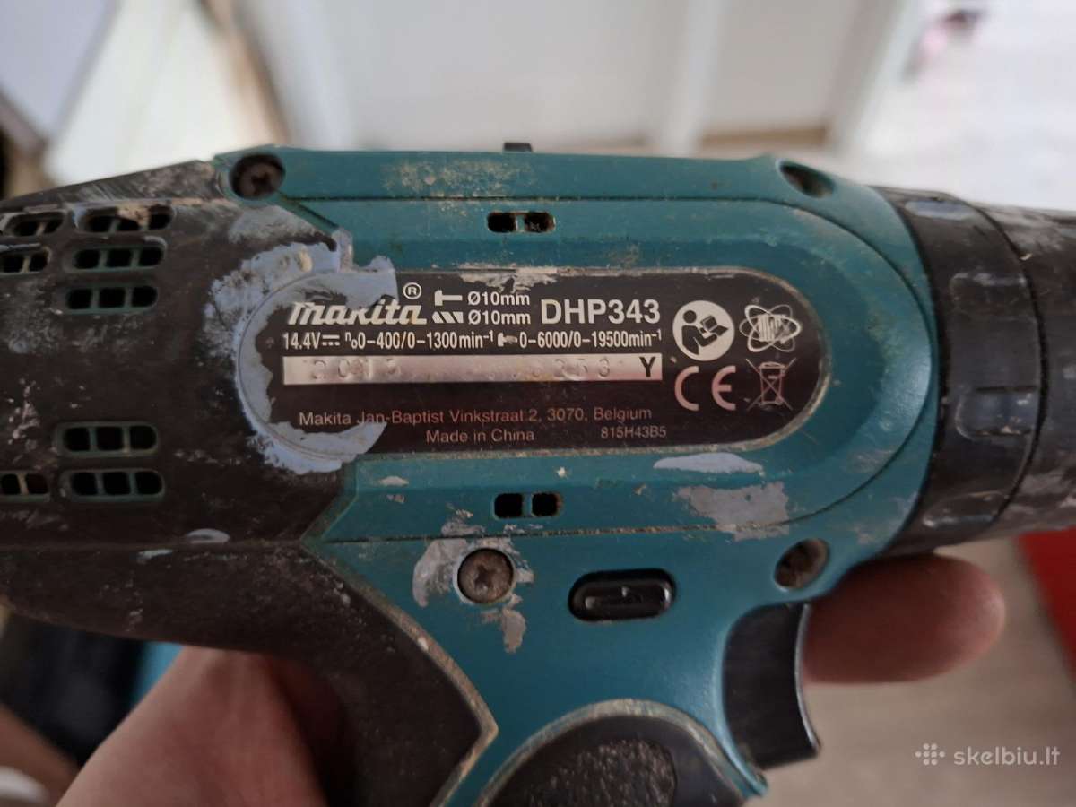 Makita suktuvas gręžtuvas Dhp343 - nuotraukos Nr. 3