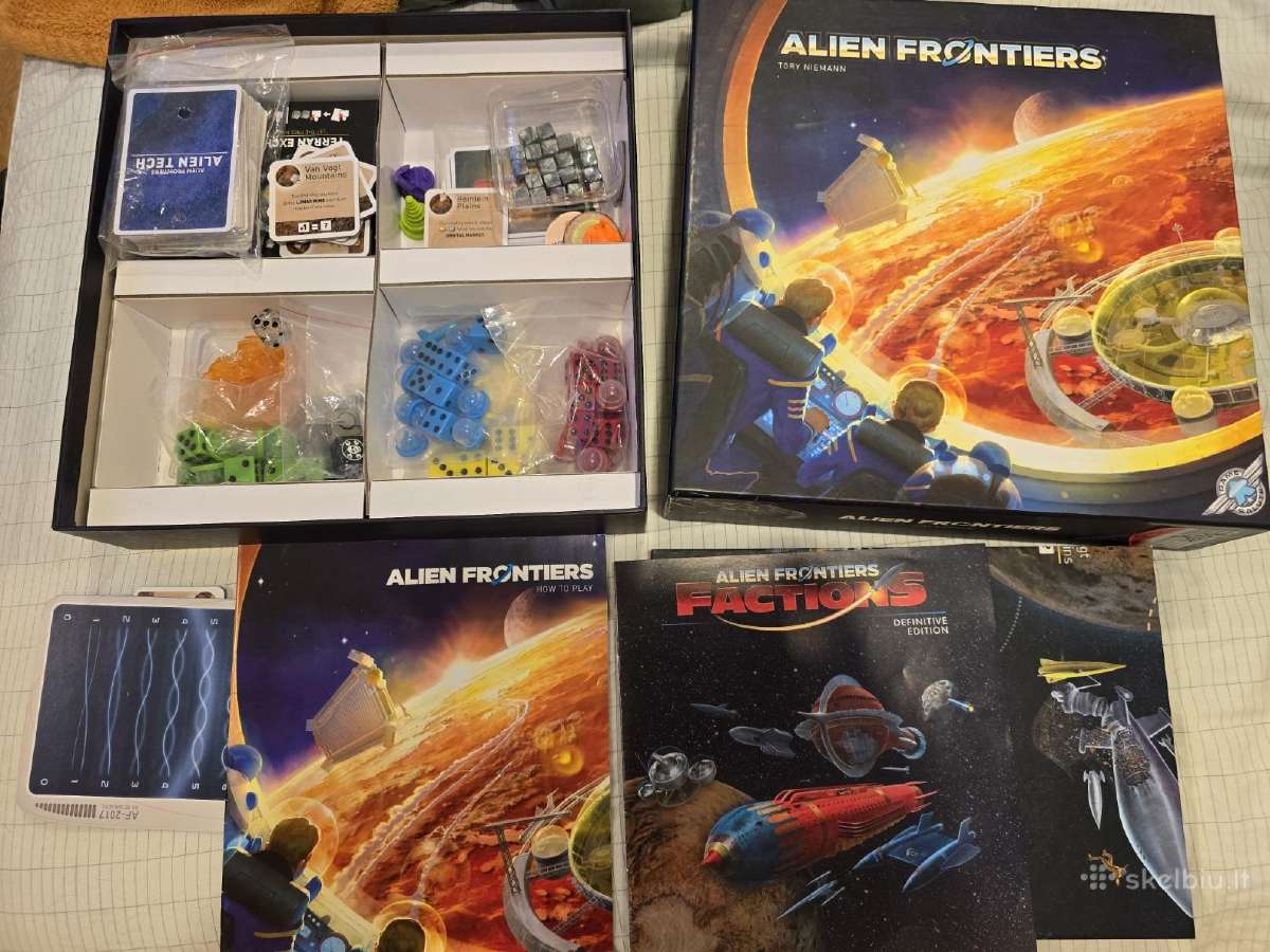 Alien Frontiers stalo zaidimas 2023 metu versija