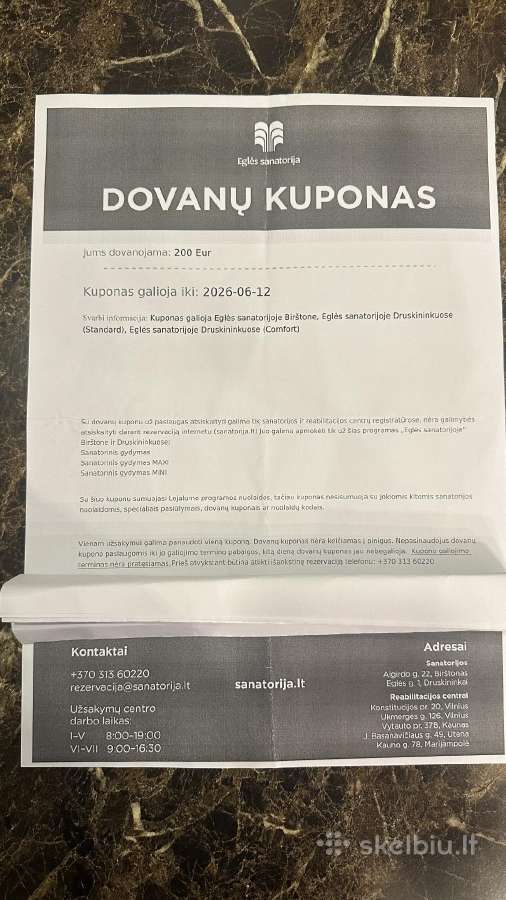 Dovanų kuponas