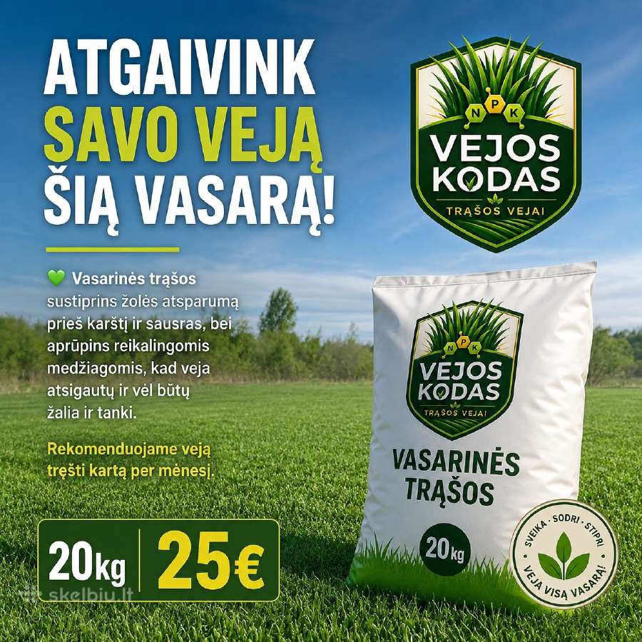 Vasarinės Vejos trąšos Vejos Kodas (Yarabela)