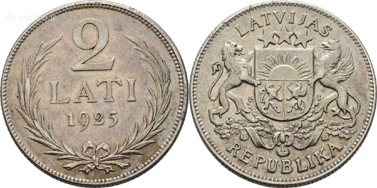 1925 Latvija 2 latai