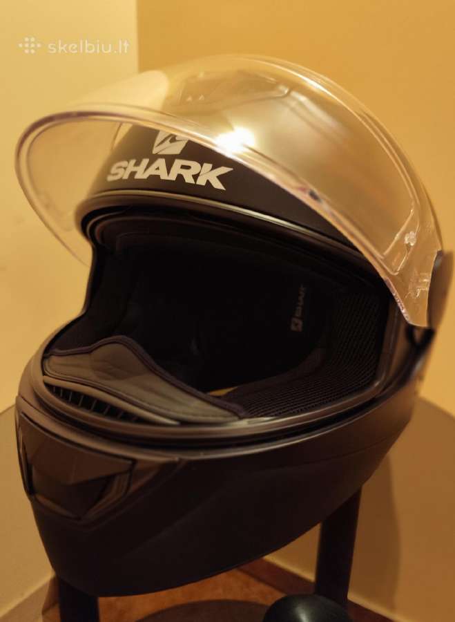 Shark D-skwal Juodas Matinis šalmas S dydis - nuotraukos Nr. 8