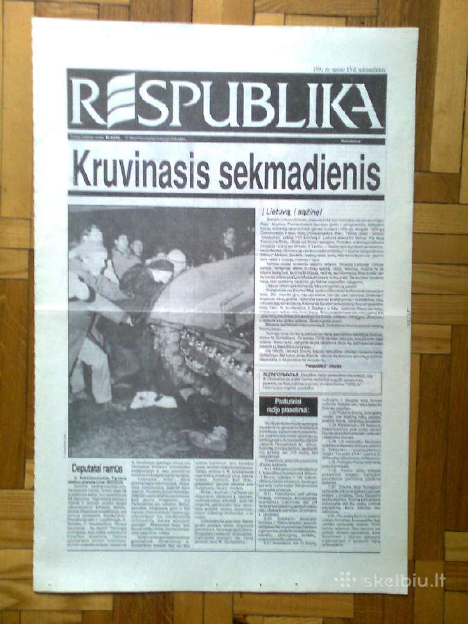 Laikraščių ekstra numeriai išėję 1991 01 13 dieną.