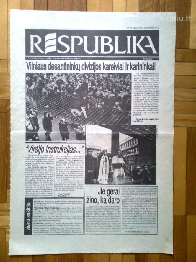 Laikraščių ekstra numeriai išėję 1991 01 13 dieną. - nuotraukos Nr. 3