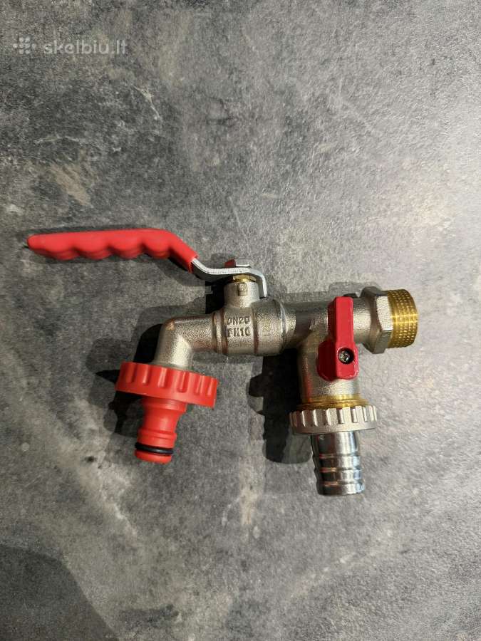 Dvigubas sodo čiaupas / Lauko ventilis