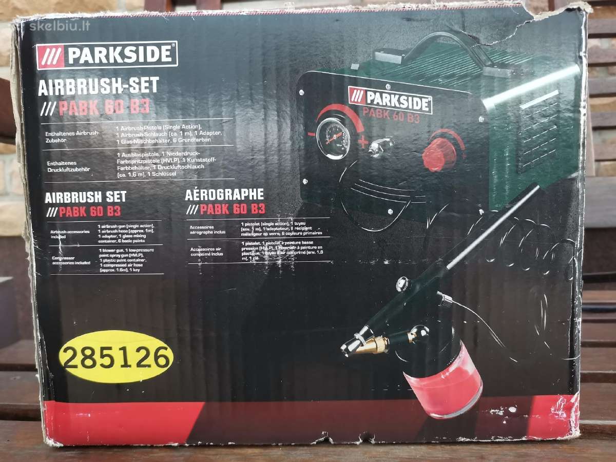 Aerografas, Airbrush, Parkside minikompresorius