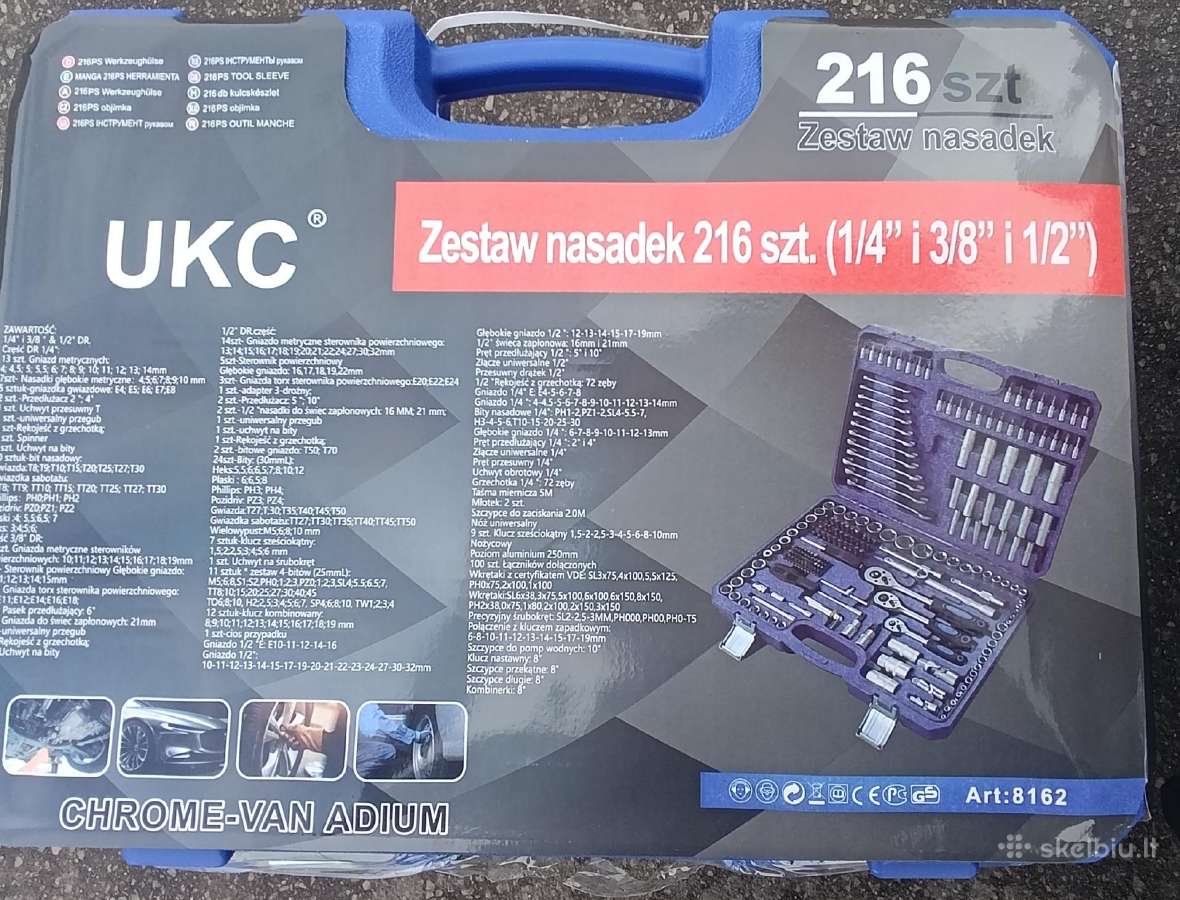 Įrankių komplektas 108 dalių /216 dalių - nuotraukos Nr. 2