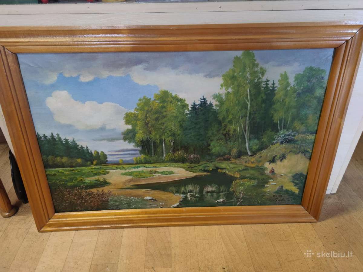 1960 metų rusų dailininko tapytas peizažas