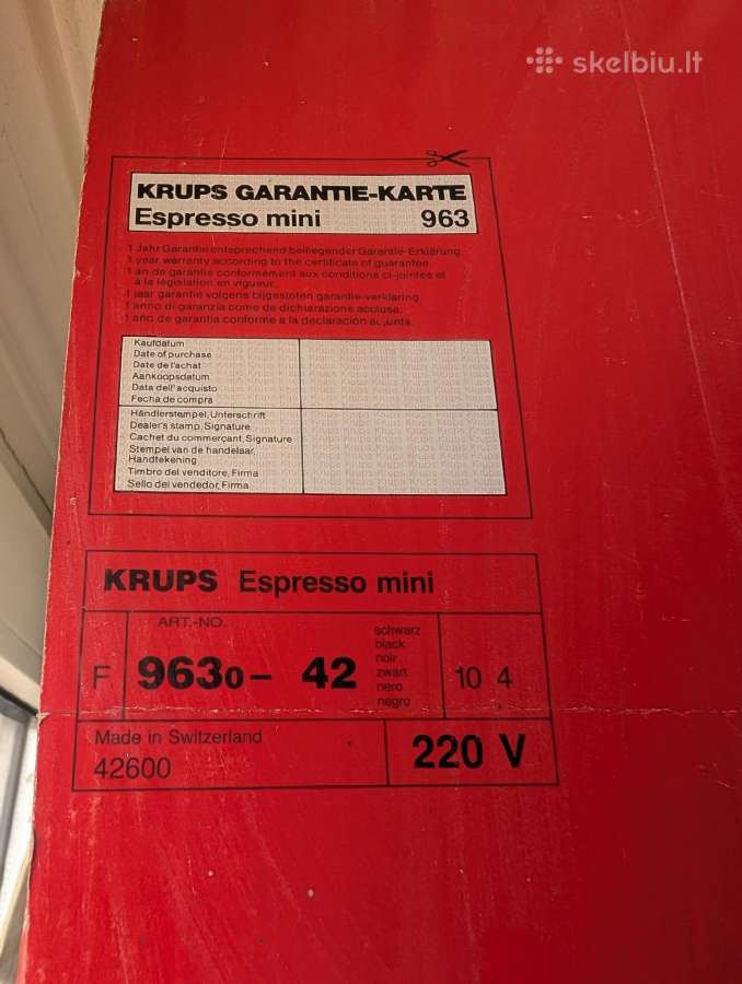 Krups patikimas kavos aparatas Made in Switzerland - nuotraukos Nr. 3