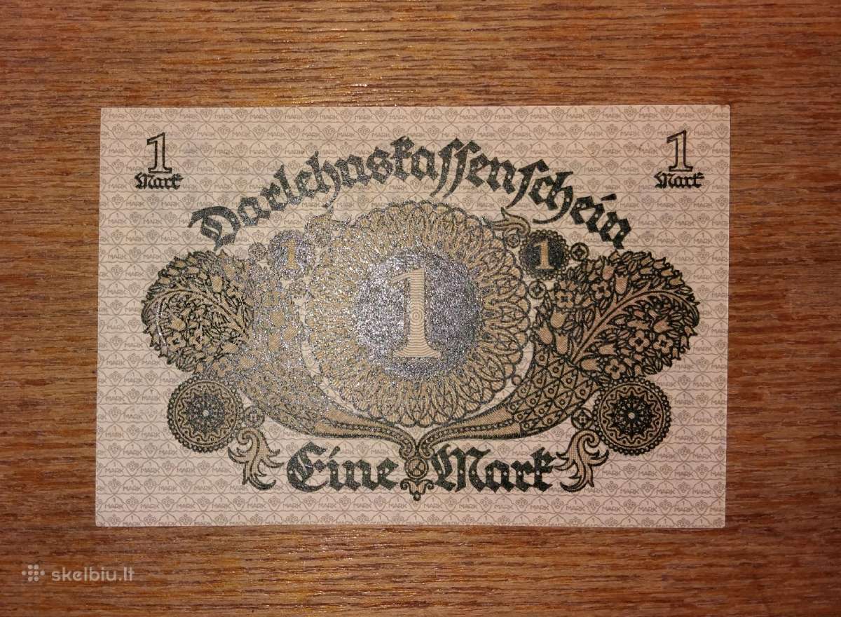 Vokietijos 1 markės banknotas - nuotraukos Nr. 2