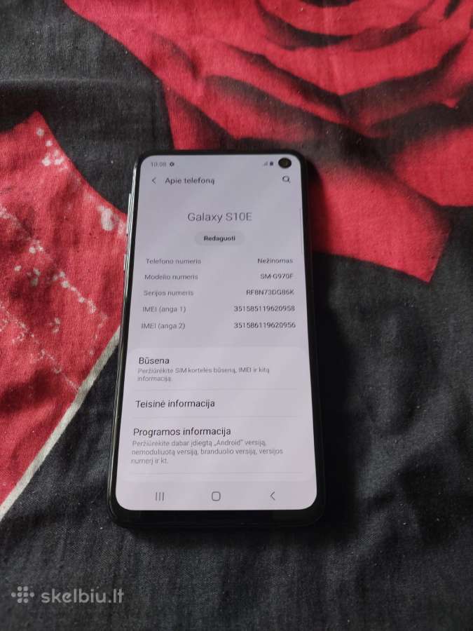 Galaxy s10e ir kiti