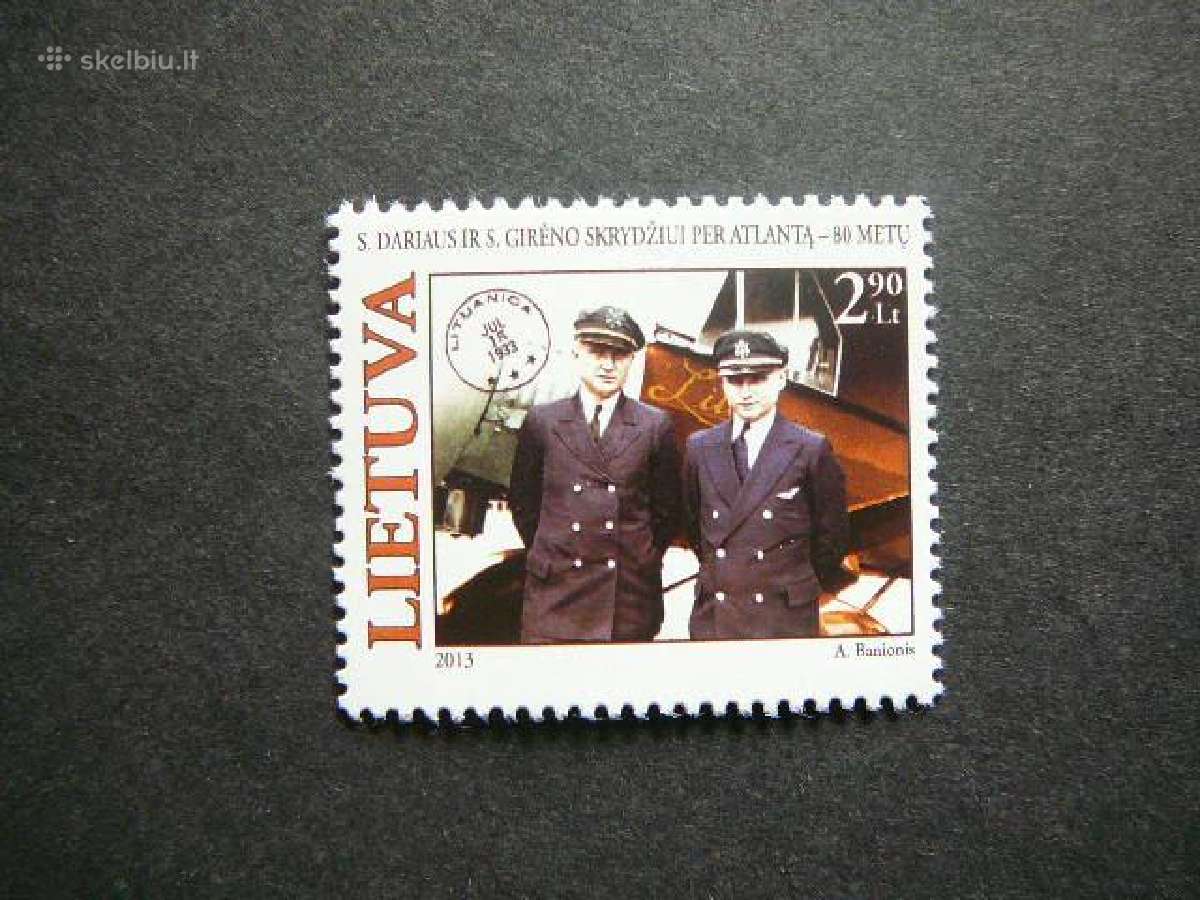 S. Darius ir S. Girenas Lietuva 2013 Mnh lit1140